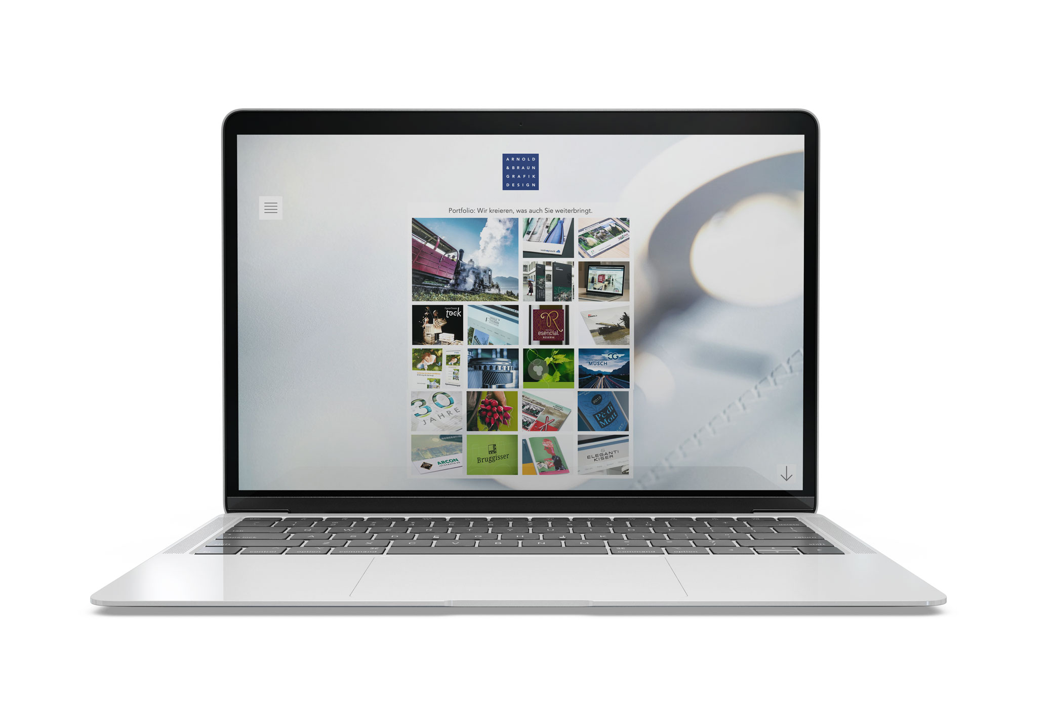 Vorschaubild der Webseite Arnold & Braun Grafik Design auf Notebook