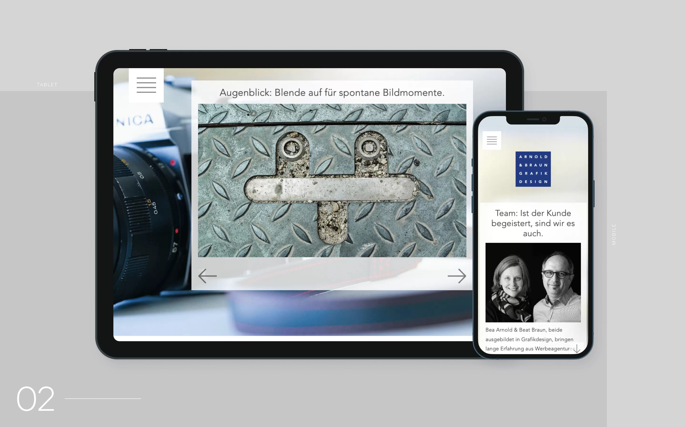 Vorschaubild einer Produkt-Einzelseite auf Tablet und Mobile