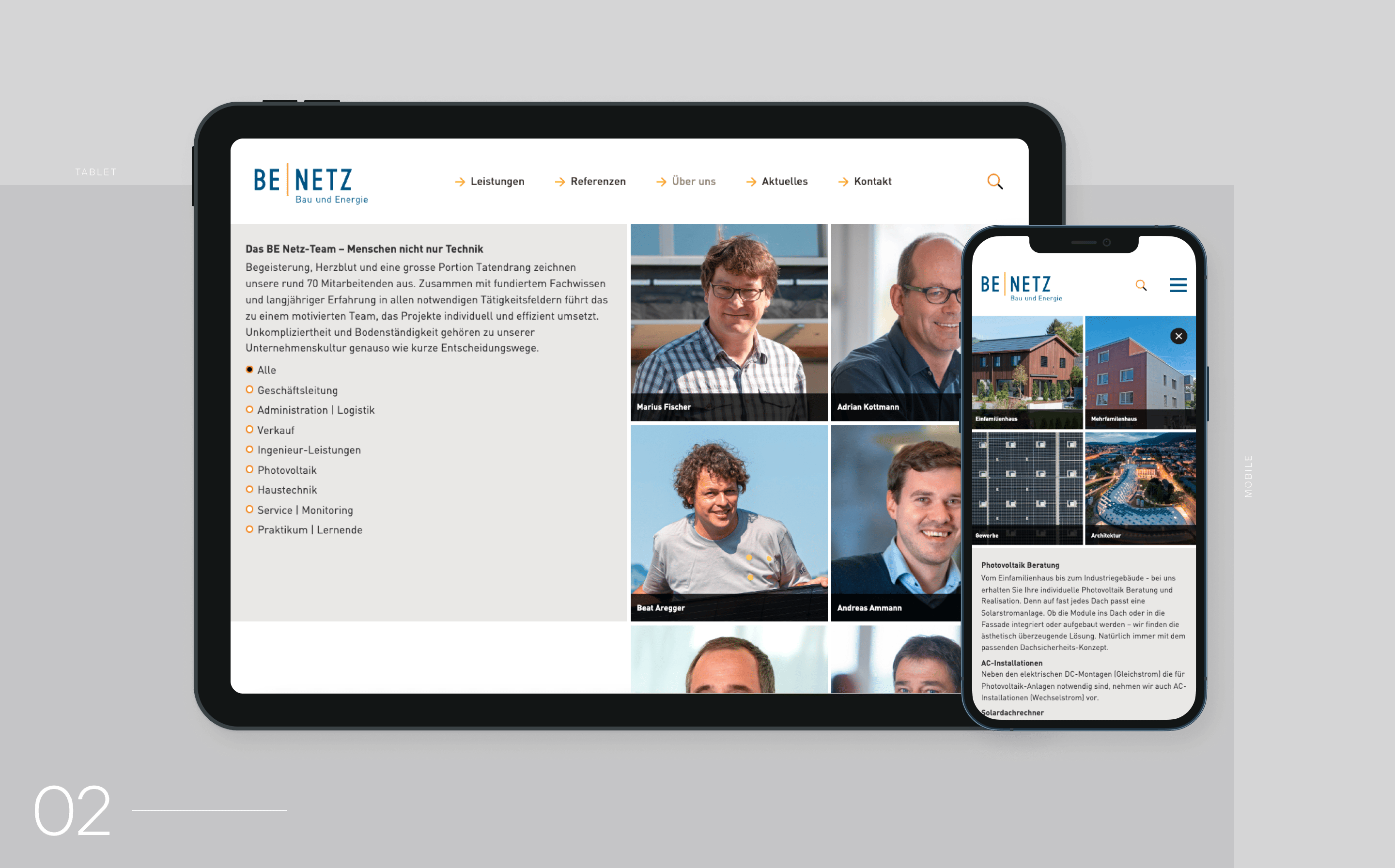 Vorschaubild einer Produkt-Einzelseite auf Tablet und Mobile