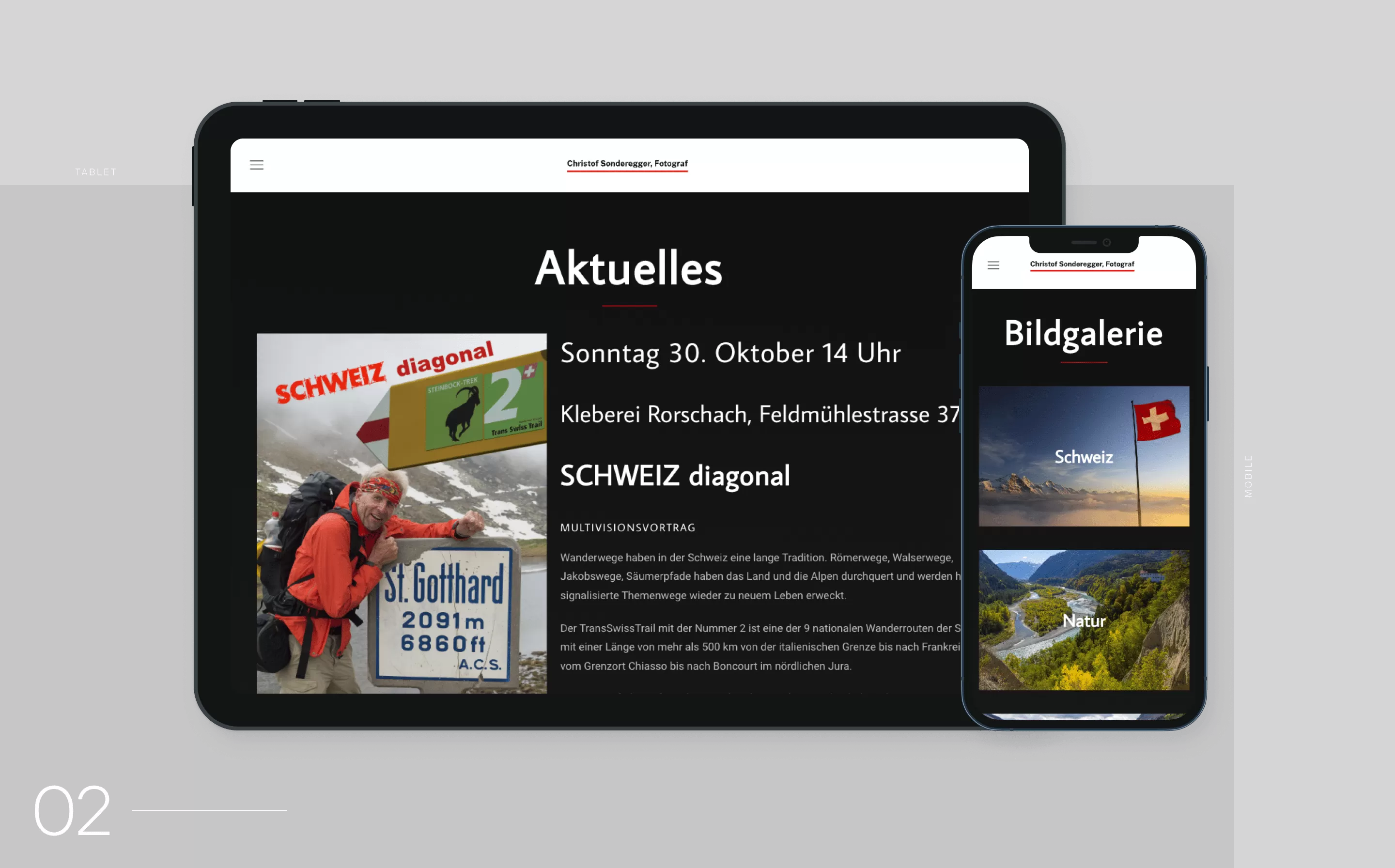 Vorschaubild einer Produkt-Einzelseite auf Tablet und Mobile