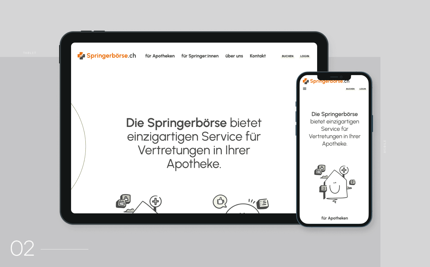 Tablet- als auch Mobile-Ansicht des Jahresberichts Luftqualität 2022 der Nordwestschweiz