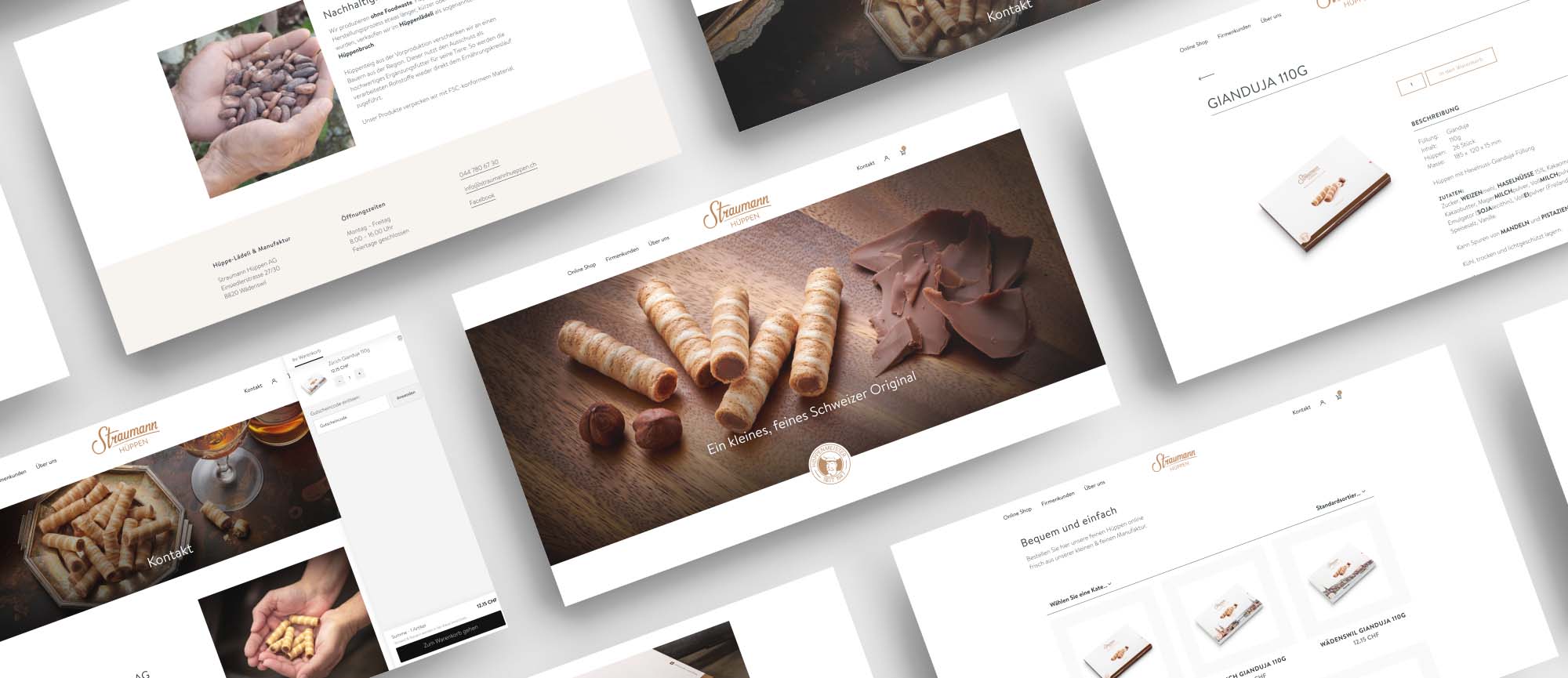 Screenshots vom Redesign des Webshops der Firma Straumann Hüppen AG.